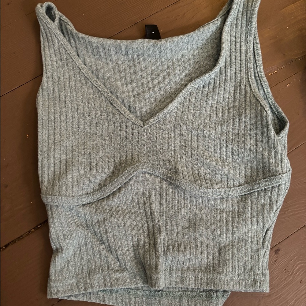 sage green crop